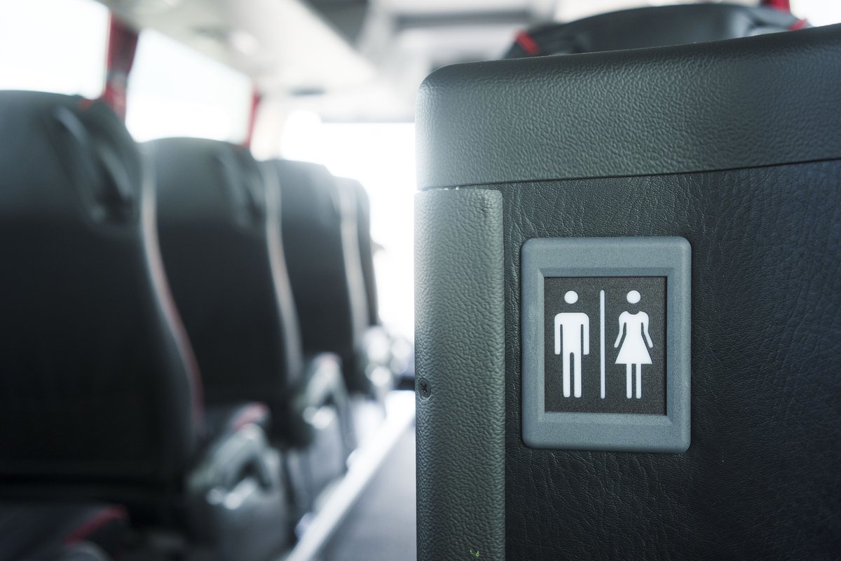 Onboard restroom sign